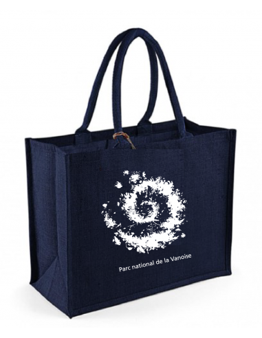 Sac shopping Jute Bleu