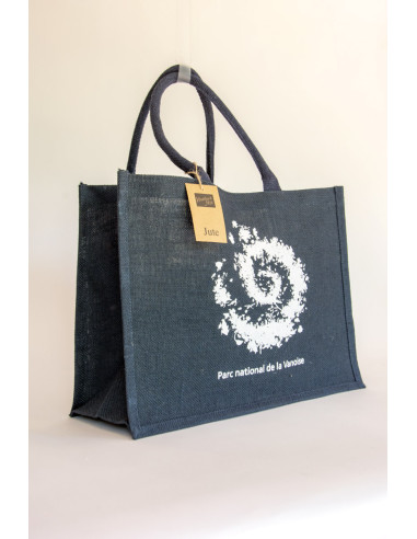 Sac shopping Jute Bleu