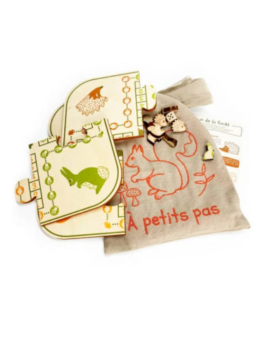 A petits pas – Jeu de dada en bois revisité