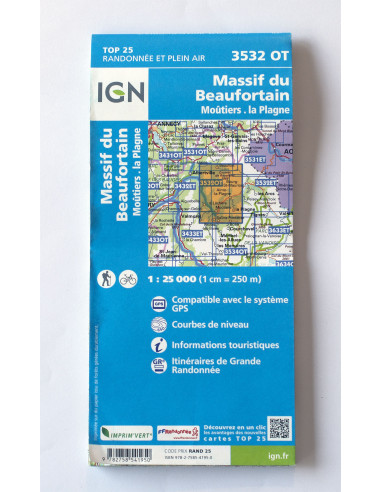 Carte IGN - 3532 OT  Beaufortain