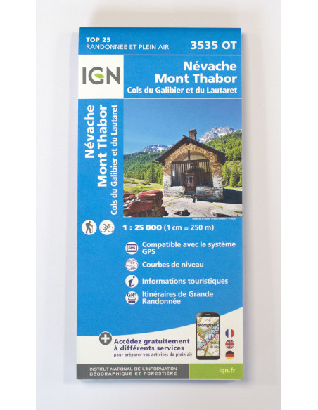 CARTE IGN N° 3535OT - NEVACHE MONT THABOR