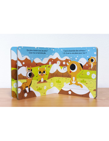 LIVRE PUZZLE FARANDOLE "ANIMAUX DE LA MONTAGNE"