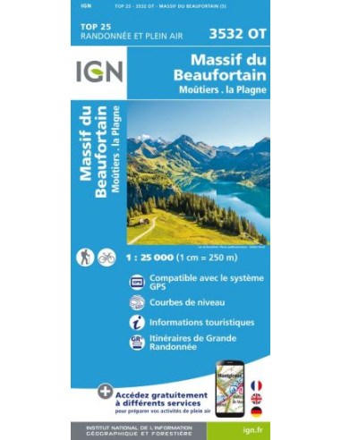 Carte IGN - 3532 OT Massif du Beaufortain