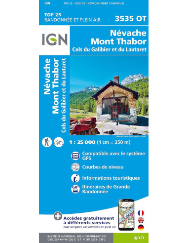 Carte IGN N° 3535OT Névache - Mont Thabor