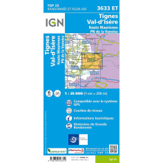 Carte IGN n° 3633ET Tignes - Val d'Isère 2
