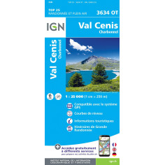 Carte IGN n° 3634OT Val Cenis